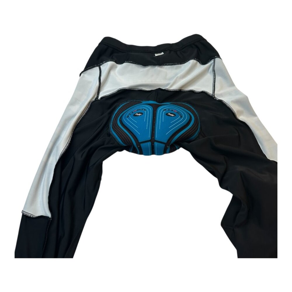 SPONEED Padded Cycling Tights/Leggings Black White Zip Ankles Size XL (CN XXL - Picture 9 of 9